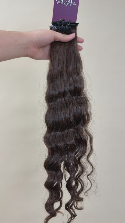 PRE-BONDED VIRGIN SLAVIC DEEP WAVE/CURLY 47cm : 87g