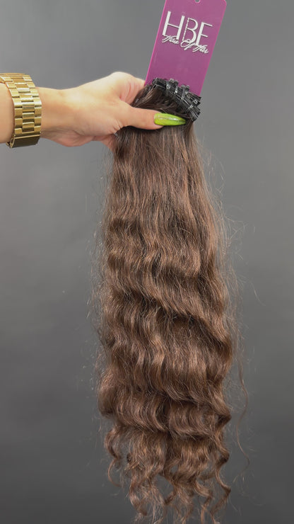 PRE-BONDED STRIPS VIRGIN SLAVIC DEEP WAVE 45cm : 68g