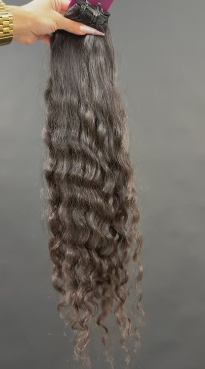 PRE-BONDED COLORED SLAVIC CURLY 58cm : 102g
