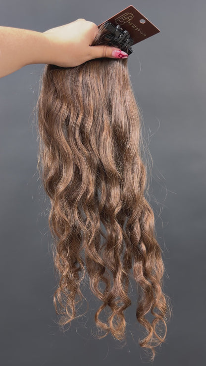 PRE-BONDED VIRGIN SLAVIC CURLY 47cm : 76g