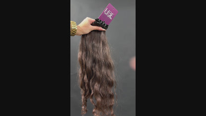 PRE-BONDED STRIPS VIRGIN SLAVIC CURLY 43cm : 79g