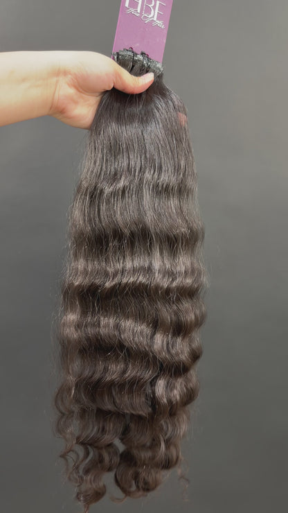PRE-BONDED VIRGIN SLAVIC CURLY 53cm : 61g