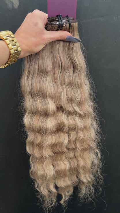 PRE-BONDED COLORED SLAVIC CURLY 46cm : 72g