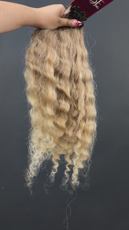 PRE-BONDED COLORED SLAVIC CURLY 46cm : 83g