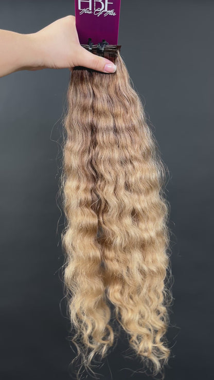 PRE-BONDED COLORED SLAVIC CURLY 46cm : 55g