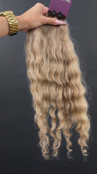 PRE-BONDED VIRGIN SLAVIC CURLY 47cm : 52g