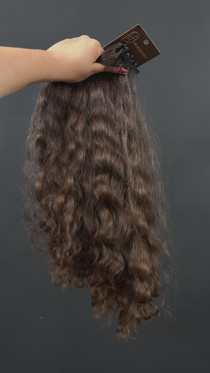 PRE-BONDED VIRGIN SLAVIC CURLY 46cm : 113g