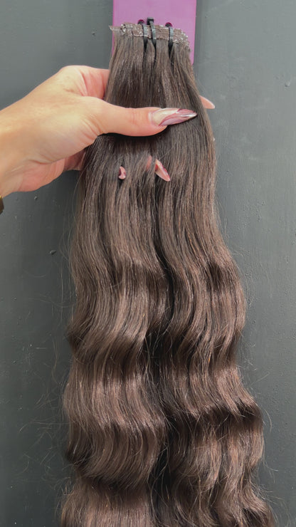 PRE-BONDED VIRGIN SLAVIC CURLY 62cm : 91g