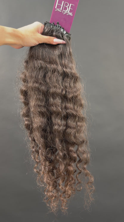 PRE-BONDED VIRGIN SLAVIC CURLY 46cm : 90g